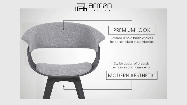 Amazon.com - Armen Living Summer Modern Chair In Charcoal