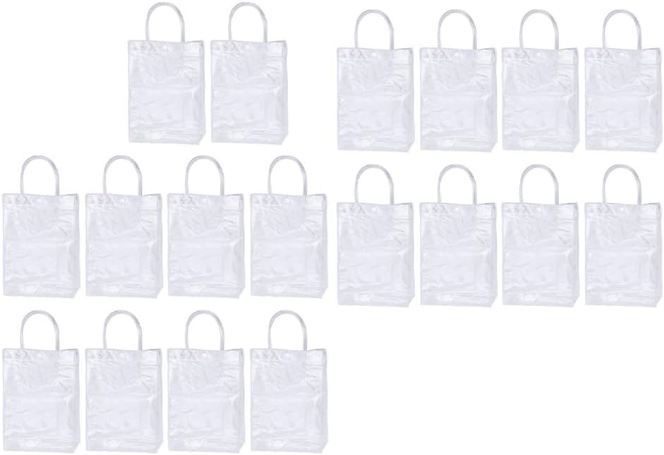 KALLORY 36 Pcs Clear Wine Storage Bag, Pvc Tote Packing Pouch, Practical Transparent Present Wrapping Bag for Events And Parties