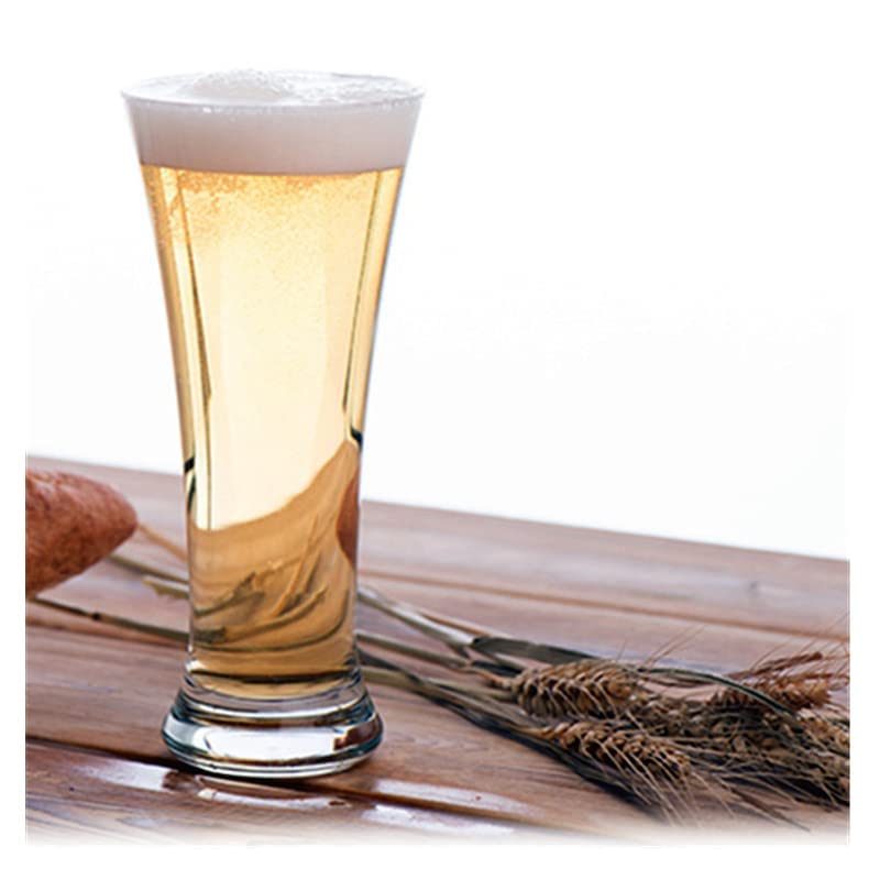 TIENER Premium Juice & Beer Glass, Pilsner Highball Glasses Heavy Base Tall Bar Glass | Drinking Glasses for Water, Juice, Beer, Wine, and Cocktails | Transparent | 350 ML | Set of 6 - Image 7 thumbnail