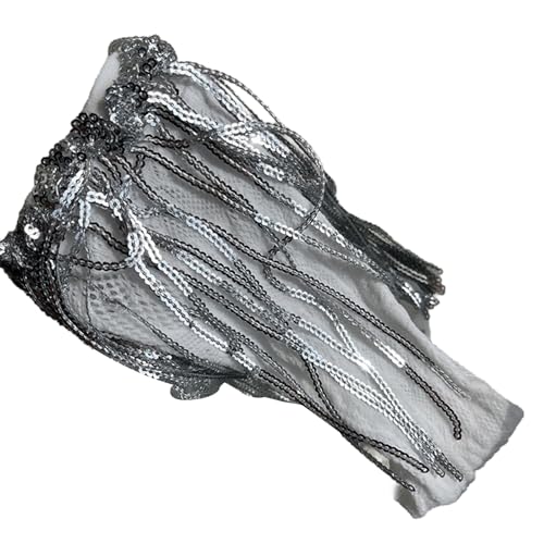 Toddle Kids Girls Sequin Fringe Knee High Socks Sparkling Long Socks Stockings Breathable Dress Socks 3-12 Years2