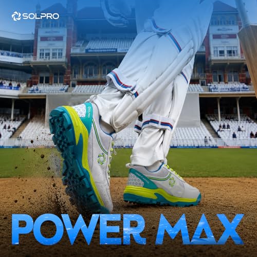 Image of SOLPRO Power Max Cricket Shoes | Cross Terrain Traction | Smooth Pivot Zone Movement | Lightweight Cushion Midsole | Breathable Airflow Upper