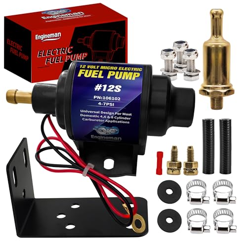 Engineman Micro Electric Gasoline Fuel Pump Universal 516 Inch Inlet And Outl...