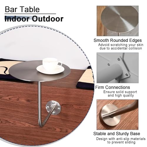 Table de cuisine flottante ronde pour bistro et table d'appoint de salon