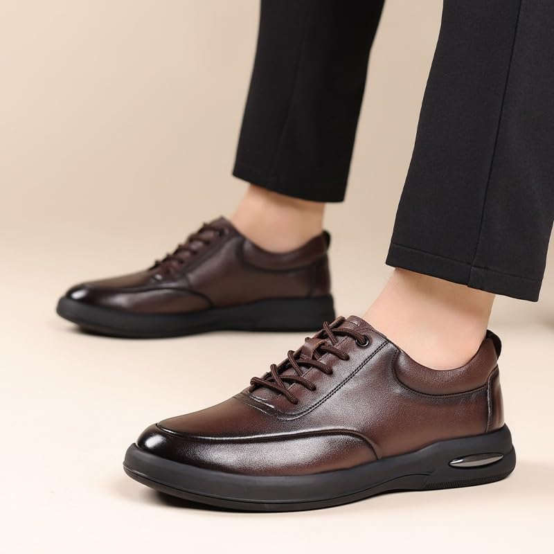 Men's Business Wingtip Lace Up Dress Shoes Formal Business Casual Oxford Trendy Plaid Upper Tuxedo Shoes for Men3