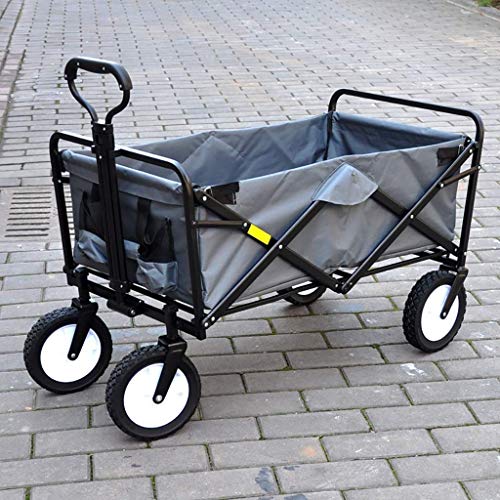 Carro plegable para jardín y camping con 4 ruedas, capacidad estática 150Kg