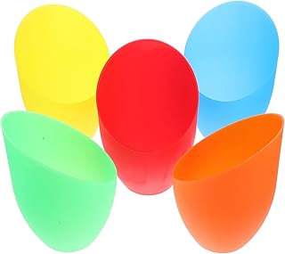 LIFKOME Plastic Lampshade Replacement 5pcs Horseshoe Lamp Shade Plastic Floor Lamp Cover Table Lamp Shade Pendant Lamp Shade for Home Bedroom Floor Table Light Cover