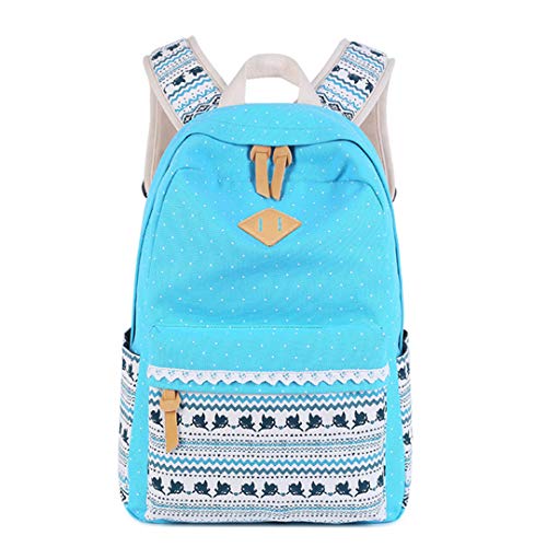 Preisvergleich Produktbild Große Kapazität 14 Zoll Laptop Canvas Rucksack weiblich