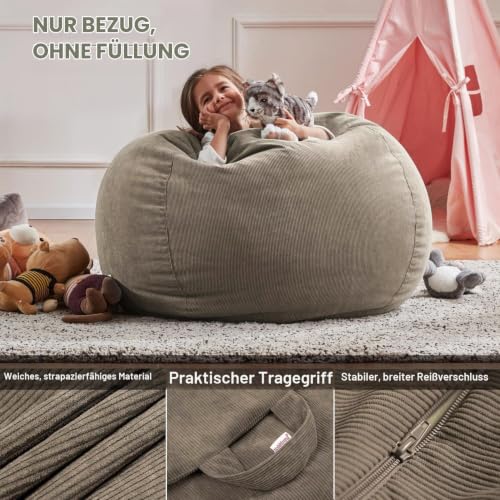 Nobildonna Sitzsackstuhl für Kinder und Erwachsene, nur Bezug (Keine Füllung) für...