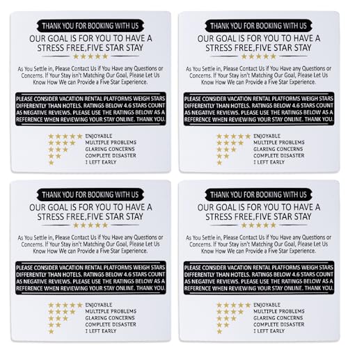 4Pcs Guest Review Rating Fridge Magnet