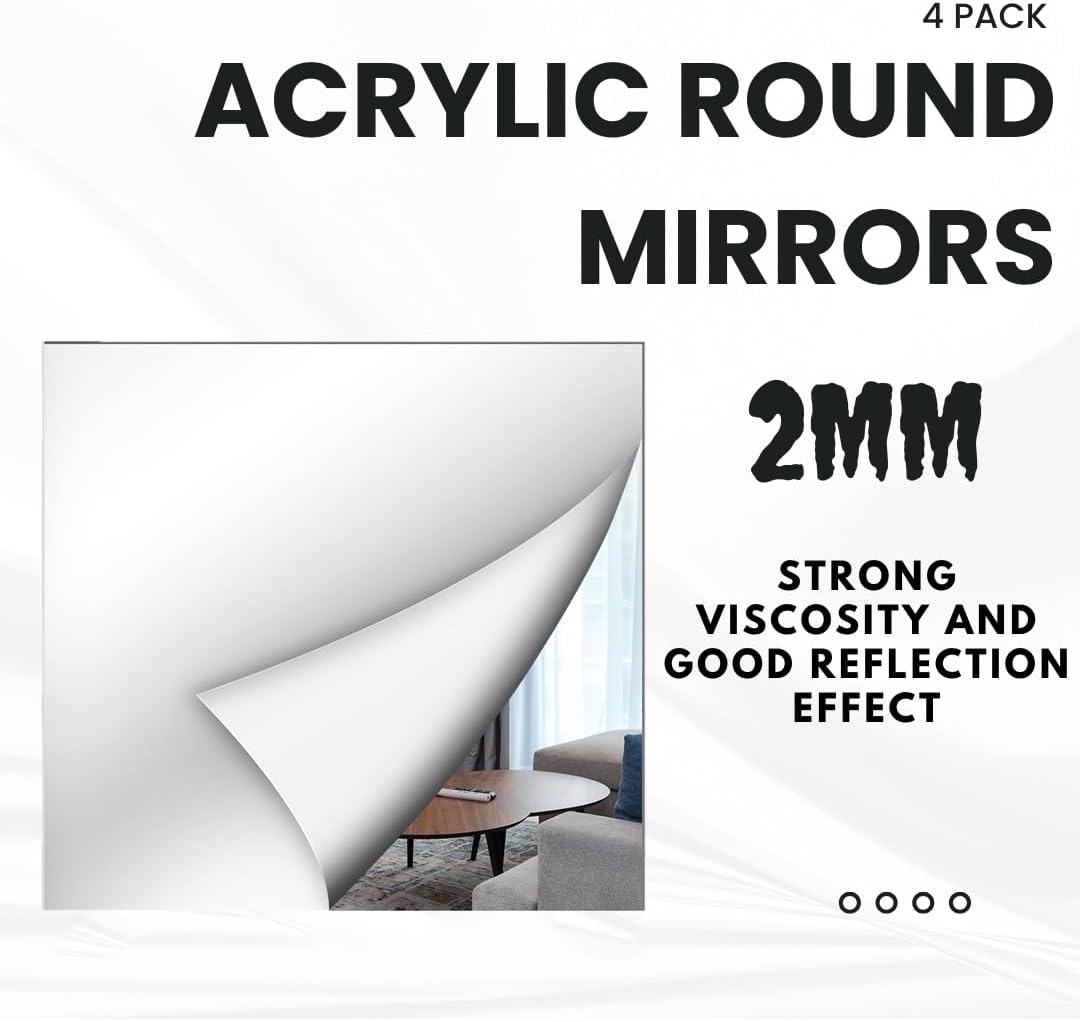 Transform Your Space: 8Pcs Full Length Acrylic Mirrors for Home & Gym