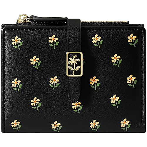Image of YINHEXI Women's Wallet, Faux Leather, Water Resistant, Black, Unisex