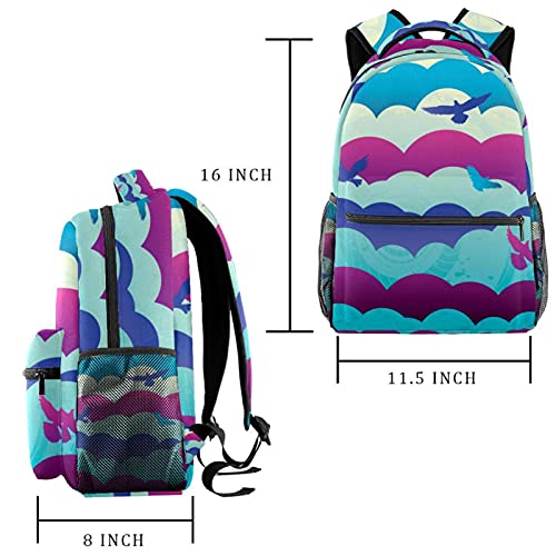Sac à dos ordinateur portable grande capacité zippé multicolore - 2