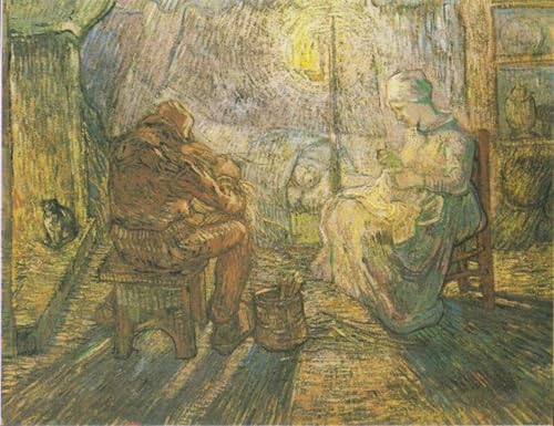 Impression d'affiches affiche toile Van Gogh Abendstunde décoration murale chambre