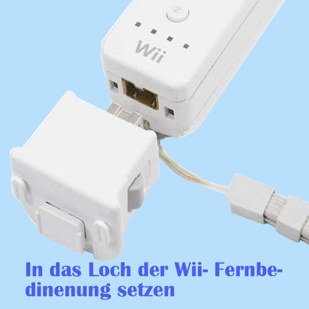 Wii Motion Plus Adattatore per telecomando originale Nintendo Wii, accessori esterni, adattatore Accelerator Handle Sensator Accelerator Motionplus per Wii U Wii Controller bianco (2 pezzi)