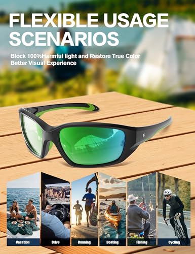 Image of BIRCEN Sport Polarized Sunglasses for Men - Women:UV Protection Shades for Fishing Driving Cycling Running