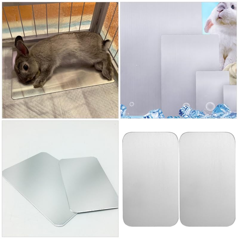 Aluminium Kühlmatte Für Kleine Haustiere Verschleißfestes Kühlpad 30x20cm Große Kühlunterlage Für Kaninchen Hamster Chinchillas Sommer Haustierzubehör