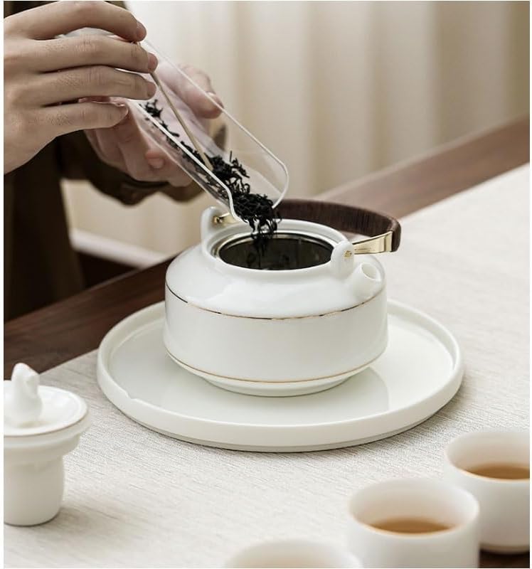 Ceramic Teapots Cups Plates for Home Use Complete Set of Light Luxury Gifts