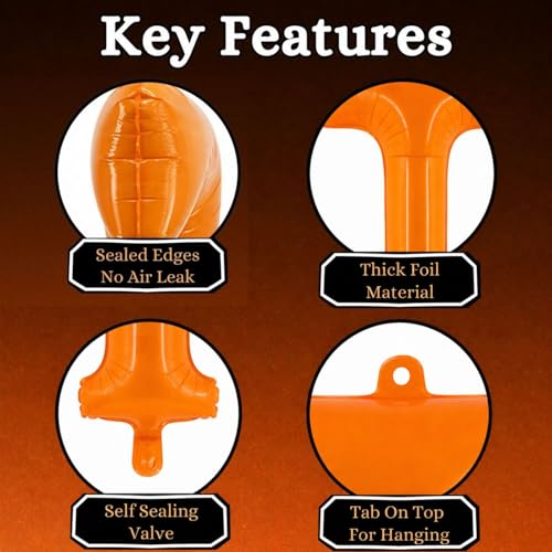 Image of Tennessee Jumbo T Balloon - 30-Inch Orange Mylar UT Party Decor - Havercamp