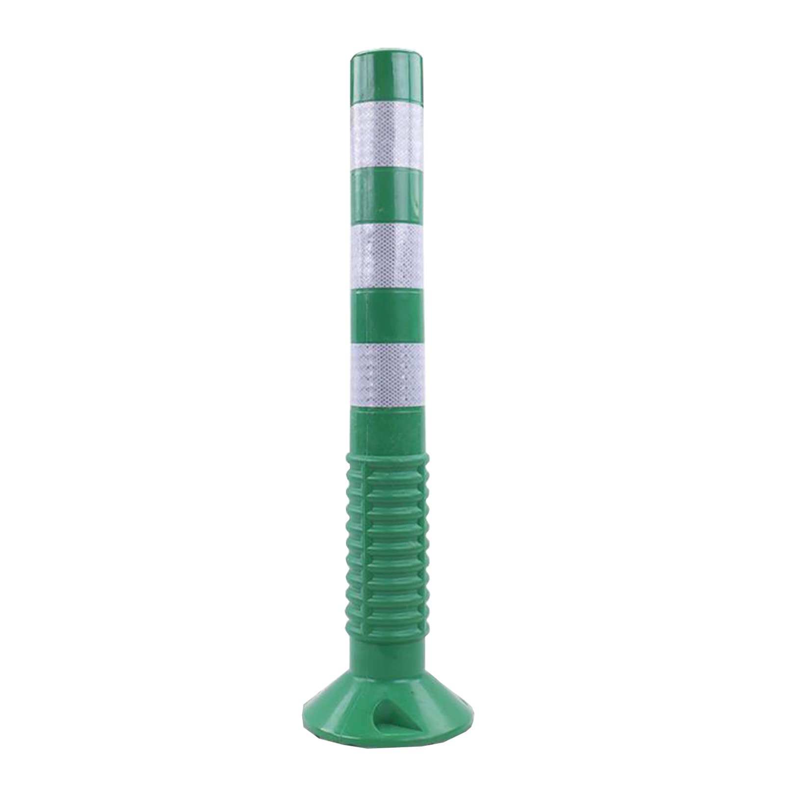 4 Conos de señalización Vial, bolardos de tráfico, Conos de Seguridad con Cinta Reflectante para aparcamientos y Obras de construcción. Color Verde. 4 Unidades.