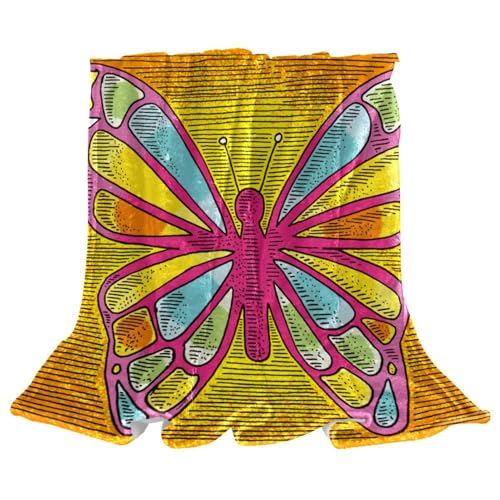 Couverture polaire papillon le plaid chaud idéal à offrir pour équiper un lit - 2