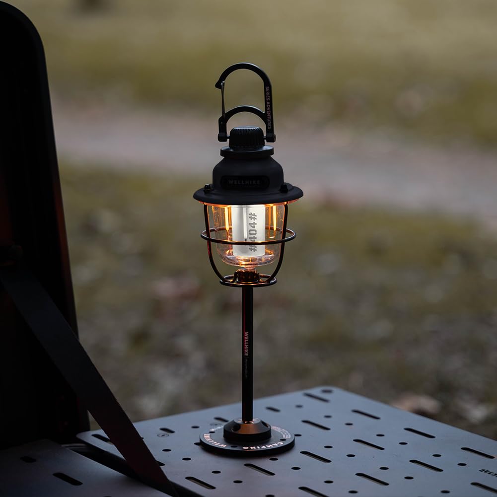 Latarnia kempingowa LED, bezstopniowe ściemnianie, 30 godzin, czas pracy typu C, ładowalna do lamp do użytku na zewnątrz