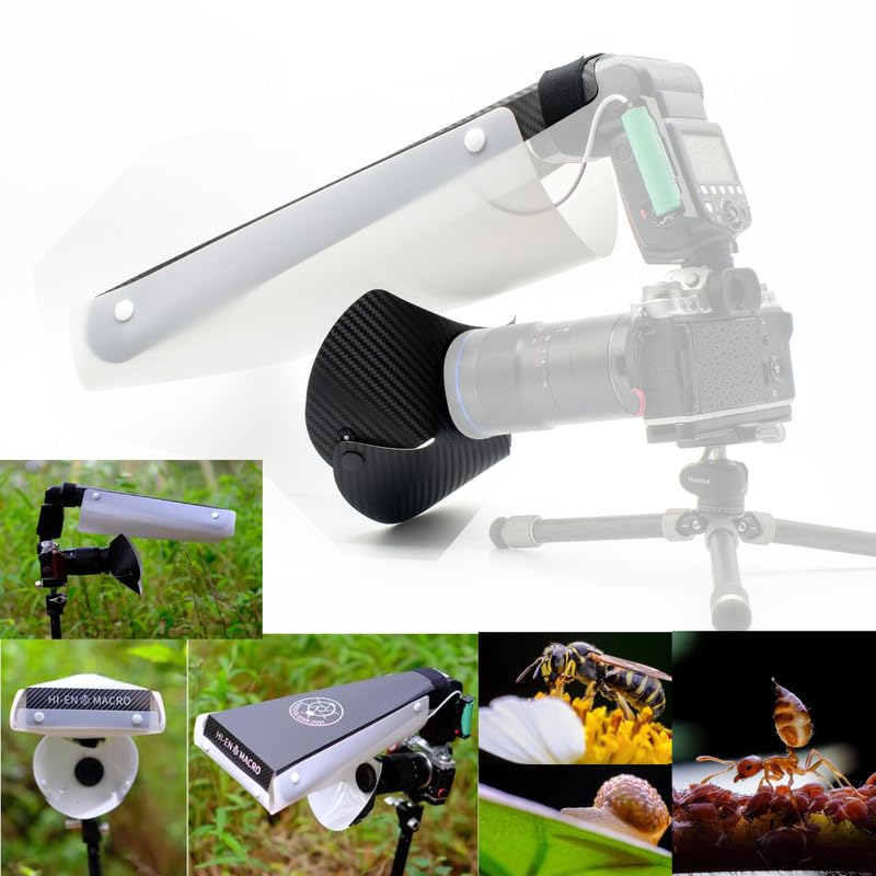Gua'ge Diffuseur de flash pour appareil photo 62 mm pour support Laowa E EOS NZ et plus d'objectifs macro pour insectes et fleurs.