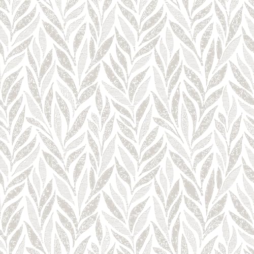 Yomshi Papel tapiz autoadhesivo bohemio de 44 cm x 20 m, papel tapiz floral beige, rollo de papel de pared decorativo para gabinetes, muebles, cocina, dormitorio, texturizado, extraíble, despegar y
