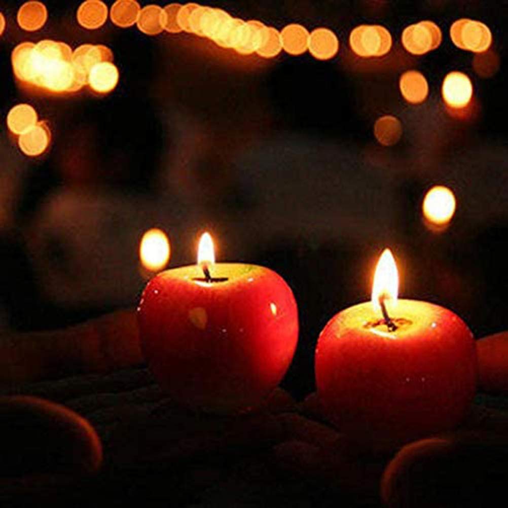 Amazon｜SFNTION アップルキャンドル リンゴ型 蝋燭 面白い 本物