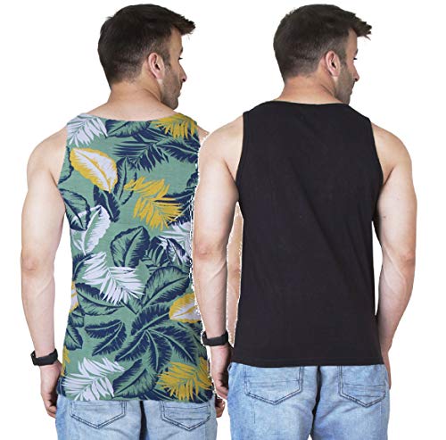 Image of Veirdo Men's Cotton Printed Regular Fit Vest