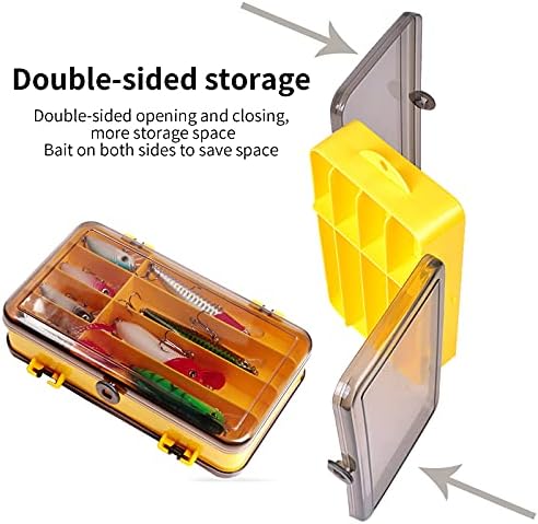 Fishing Accessories Storage Box, Fishing Tackle Boxes Transparent Plastic Tackle Box Storage Organizer Case Fishing Lure Box with Compartments Waterproof Fishing Accessories Storage Boxes