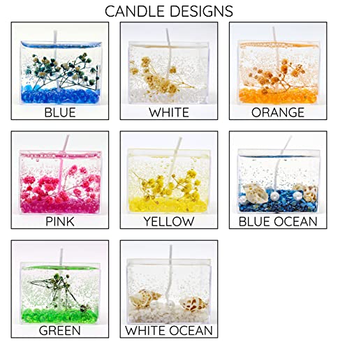 Gel Wax Candles,Natural Handmade Candles,Romantic Candles,Therapeutic And Relaxing Candles,Wedding Gifts,Gift Ideas For Guests,Best Friend Gifts,Gel Candles,Personalized Gel Candle (Blue Ocean) #TOP1
