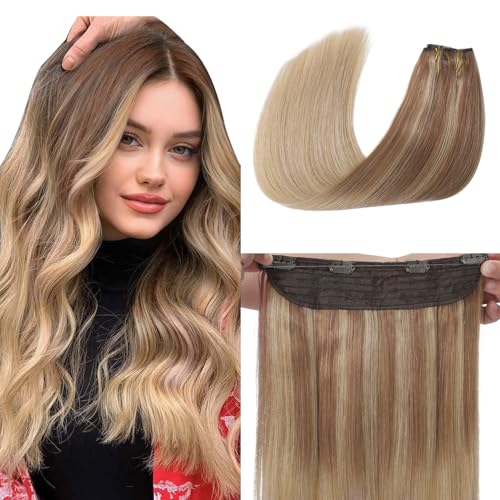 XDhair Hair Extensions Wire Human Hair 70g 16 Inch