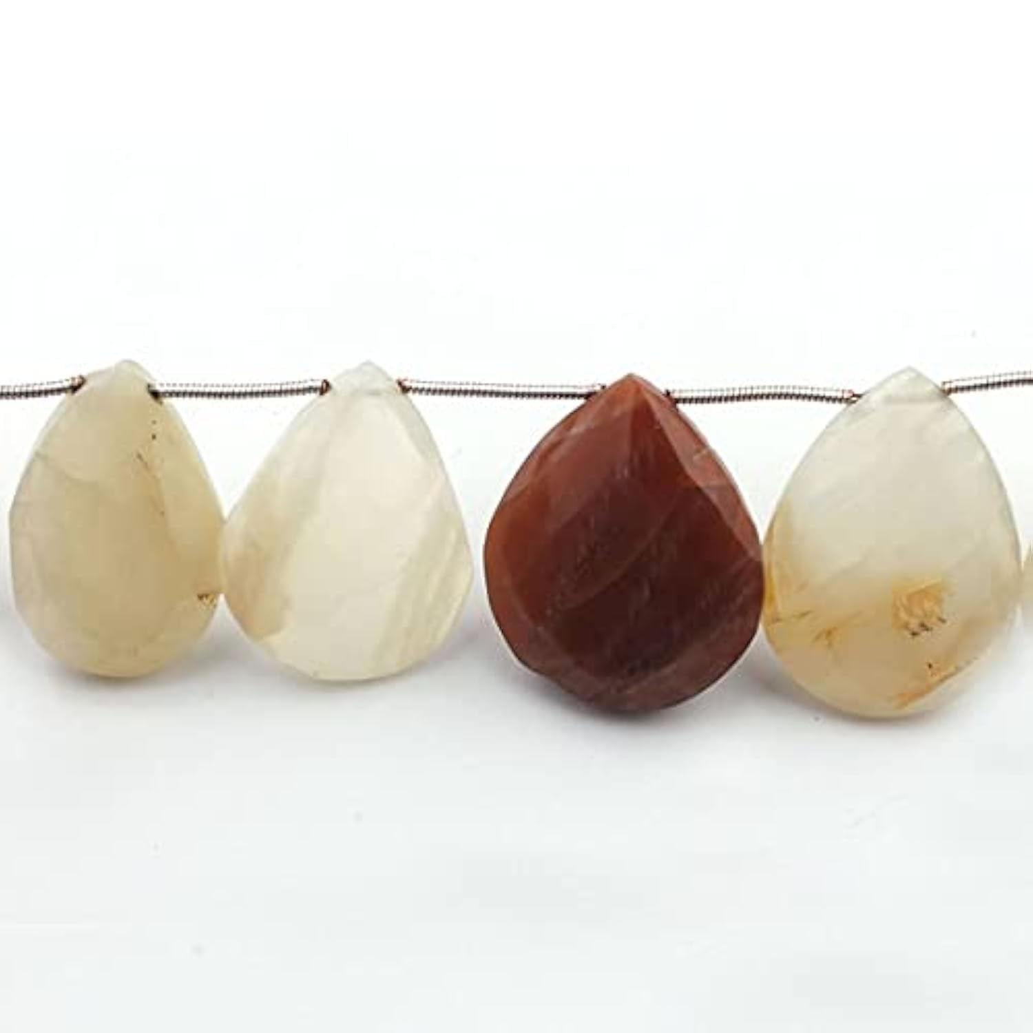 Pierre de lune multicolore facettée LKBEADS briolettes haut de gamme pour bijoux