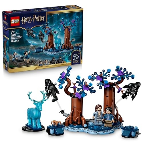 LEGO Harry Potter Foresta Proibita: Expecto Patronum Giocattolo - Modello con 2 Dissennatori, un Cervo e 2 Minifigure, tra cui Sirius Black - Regalo per Bambine, Bambini e Fan da 7 Anni in su - 76475