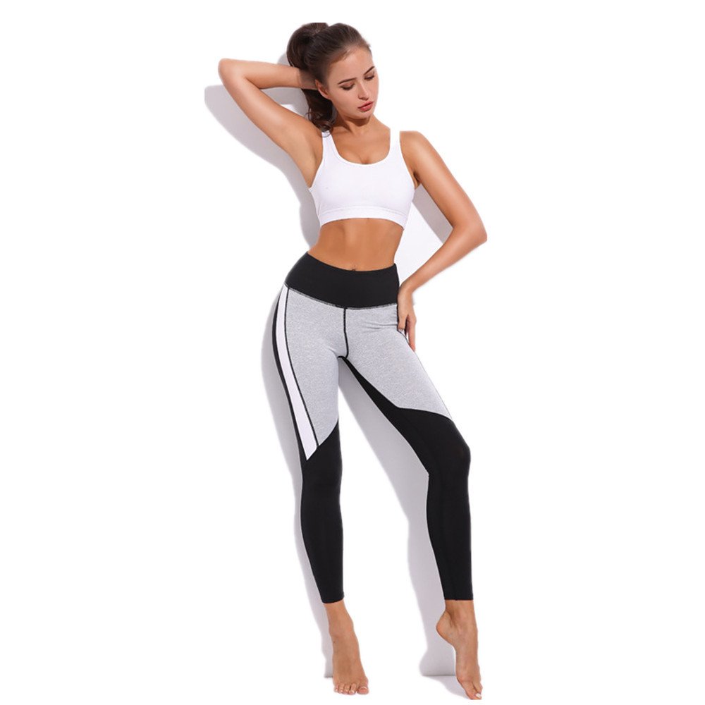 Amazon Co Jp ヨガパンツ 女性のためのヨガのズボンの黒と白のステッチフィットネスレギンスランニングパンツ あらゆる種類の運動に適しています サイズ Xl ホーム キッチン