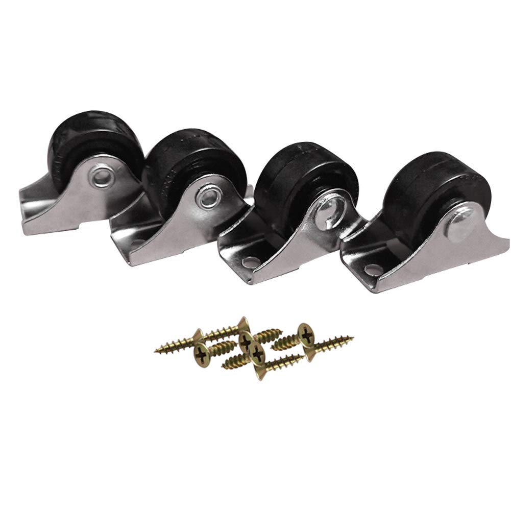 Zguouzantye Black 4 Mini Furniture Caster Wheels 25Mm