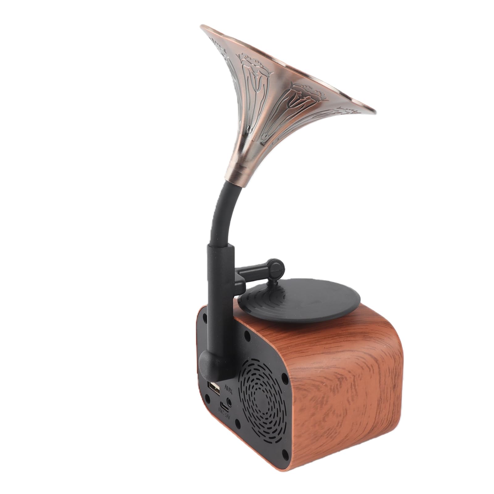 Mini Altoparlante Bluetooth, Design retrò, Potenza 5W (Noce)
