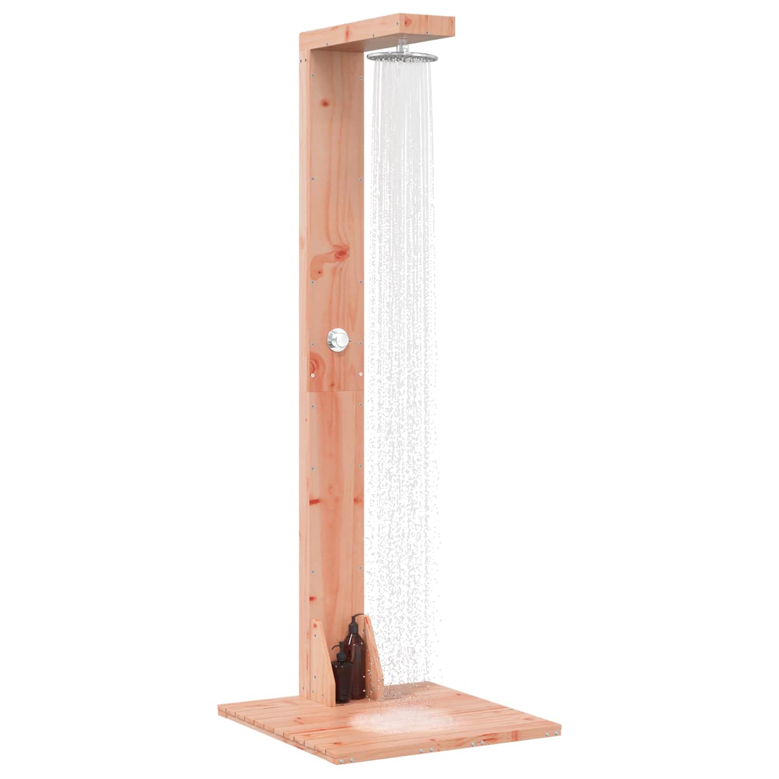 vidaXL Ducha de exterior 210 cm Natural, Ducha Moderna de Exterior, Resistente al Tiempo, Jardín, Área de Piscina, Perfecta para Uso al Aire Libre