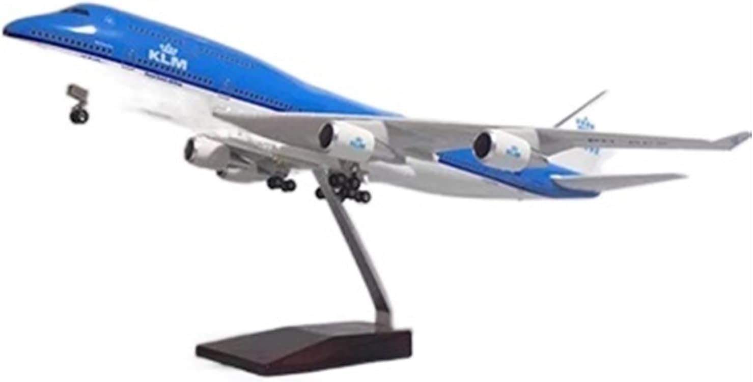 1 160 Fit for Boeing B747 Airplane Model Royal Dutch Aircraft Die-cast Resin with Lights Hobby Playgame Kit