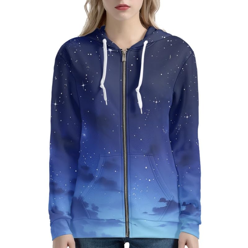 Irisjudy Womens Zip-up Hoodie with Kanga Pocket(XS-5XL),Cactus,Sunflowers,Butterfly Long Sleeve Sport Shirts Shell Jackets3