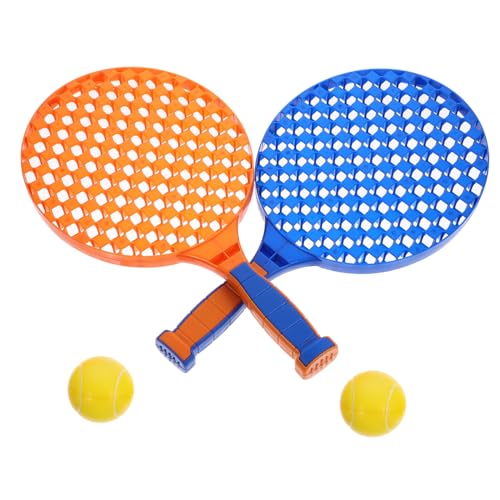 KESYOO 1 Set Plastic Tennis Racket for Lightweight Badminton Racket with Balls for Outdoor Sports and Beginner Training Promotes Coordination and