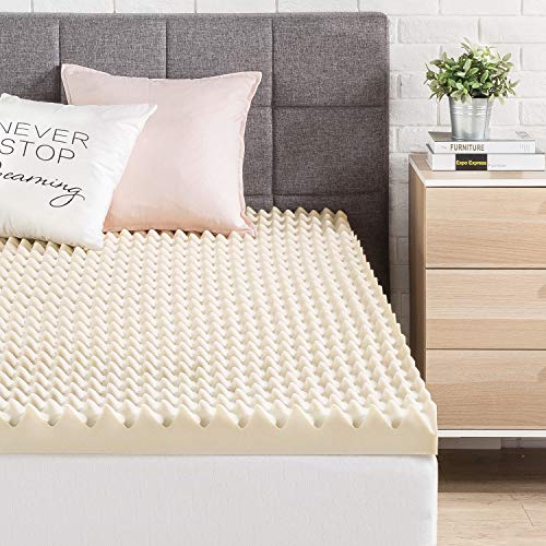 Image of Best Price Mattress 3 Inch Egg Crate Memory Foam Mattress Topper with Copper Infusion, CertiPUR-US Certified, Dorm Essentials, Twin