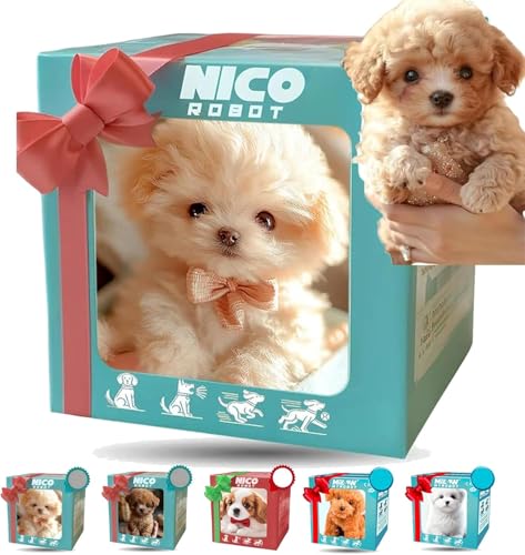 Robot PuppyThat Acts Like a Real Puppy, 2026 Robotic Puppy Dog Realistic, Interactive Plush Robots Dogs for Adults,AI Responsive for Adults, Walking, Barking, Tail Wagging, Gift (Style 1)