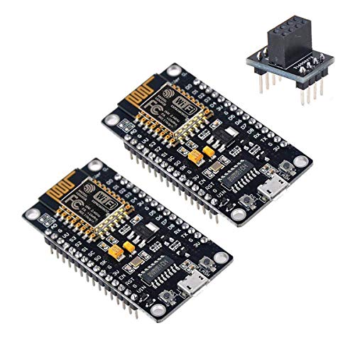 MakerFocus 2pcs ESP8266 NodeMCU LUA CH340 ESP-12E Internet WiFi Development Board 4M Flash Serial Wireless Module Internet for Ar duino