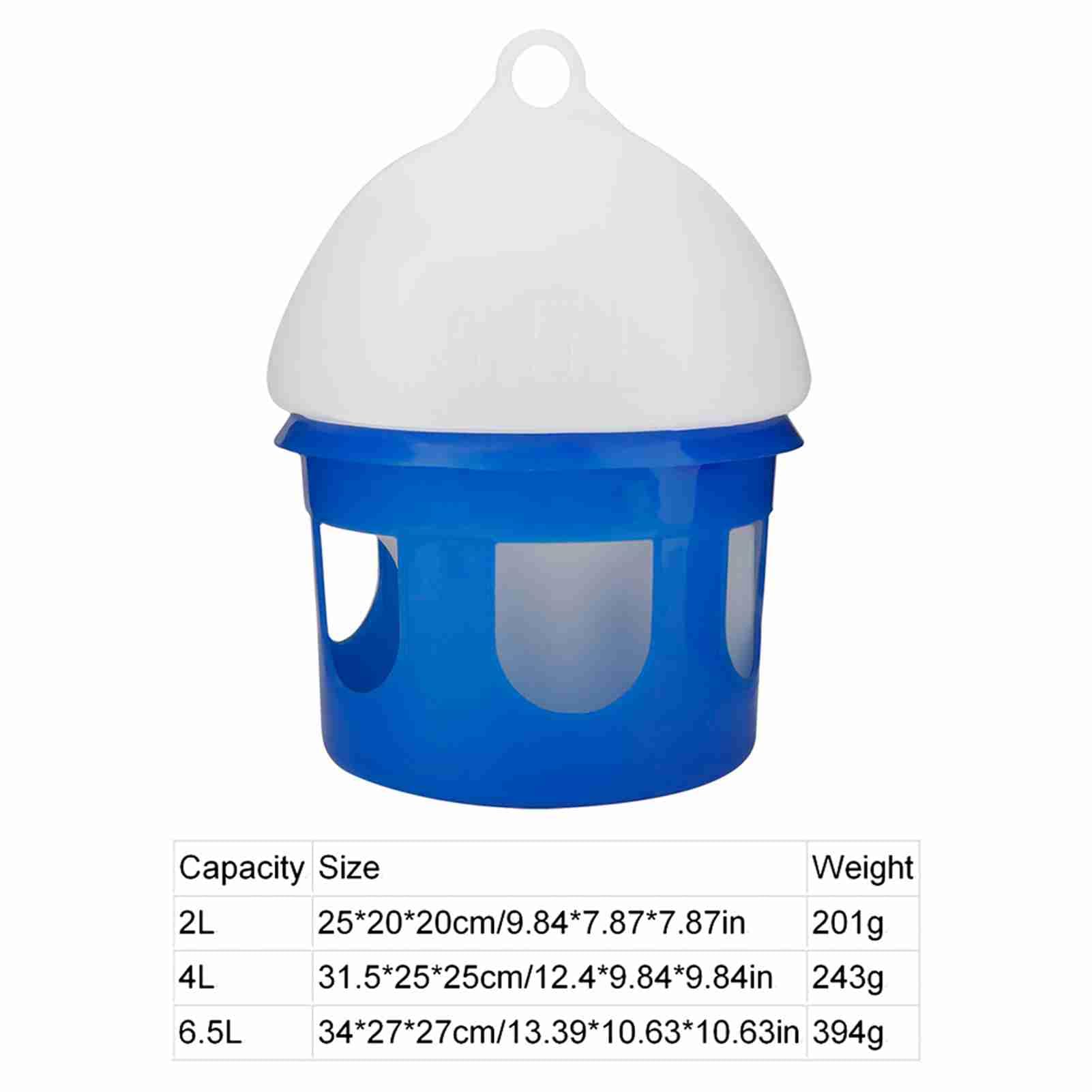 Dispensador de Bebedero de Plástico para Alimentación de Agua para Palomas, Dispensador de Agua Automático para Comedero de Palomas de Gran Capacidad, Bebedero para Pájaro (6.5L)