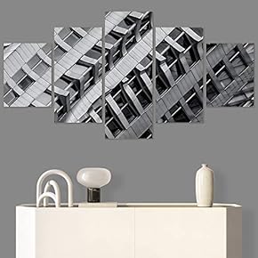 SIGNWIN 5 Panel Canvas Wall Art Architecture &...
