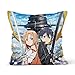 Funda de cojín de diseño animado Sword Art Online Home Dormitorio cojín decorativo tamaño 40 x 40 cm
