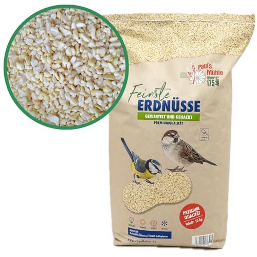 Paul´s Mühle Erdnüsse für Vögel, Erdnusskerne gehackt, 10 kg Neue Ernte 2025