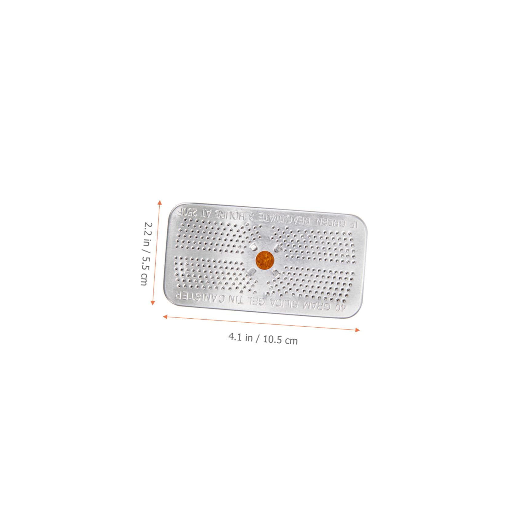 Yardenfun 5 Pezzi Essiccante di Silice da 40 Gram in Scatola di Alluminio Indicatrici Arancioni, Assorbente di Umidità per Casseforti e Fotocamere