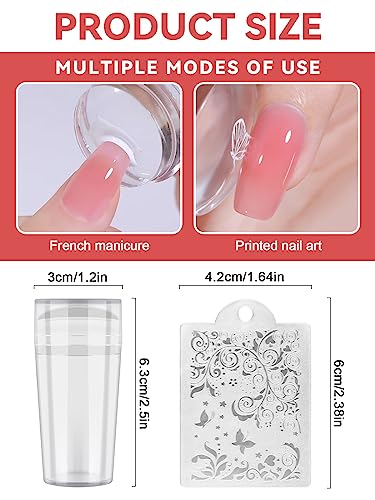 6PCS Nail Stamping Plates Kit, EBANKU Stamping Plates for Gel Polish with 1 Nail Stamper & 1 Nail Scraper, Flower Animal Pattern Manicure Print Tools for DIY Nail Art Designs - Image 3